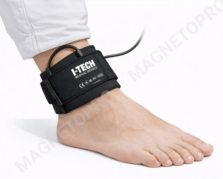 Fascia Mag 2000 posizionata su caviglia